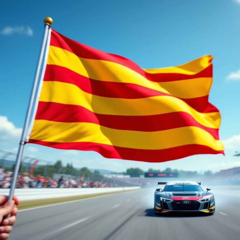 yellow red striped flag
